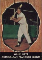 1958 Hires Root Beer #25 Willie Mays No Tab Baseball Card