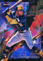 2024 Topps Finest #11 Jackson Chourio Purple Refractor Baseball Card