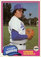 1981 Topps #850 Fernando Valenzuela Traded Baseball Card