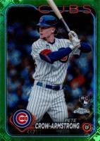 2024 Topps Chrome Logofractor Edition #16 Pete Crow-Armstrong Green Refractor Baseball Card