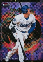2024 Topps Finest #286 Shohei Ohtani Purple Checkerboard Refractor Baseball Card