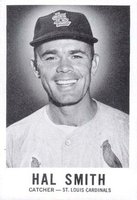 1960 Leaf #58b Hal Smith Team Missing on Back Baseball Card