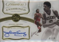 2019 Panini Flawless Enshrined Signatures #ESJEV Julius Erving Gold Basketball Card