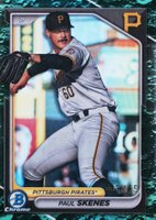 2024 Bowman Chrome Prospects #BCP125 Paul Skenes Aqua Lunar Refractor Baseball Card