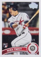 2011 Topps Update #US175 Mike Trout Diamond Anniversary-Authentic Diamond 1/1 Baseball Card