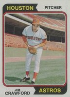 1974 Topps #279 Jim Crawford Baseball Card