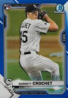 2021 Bowman Chrome #63 Garrett Crochet Blue Refractor Baseball Card