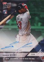 2018 Topps Now  #403A Ronald Acuna Jr. Autograph-Green Baseball Card