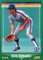 1988 Score #400 Keith Hernandez Baseball Card