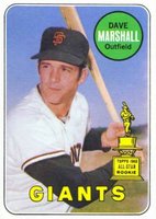 1969 Topps #464w Dave Marshall White Letters Baseball Card