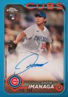 2024 Topps Chrome Rookie Autographs #RASI Shota Imanaga Blue Refractor Baseball Card