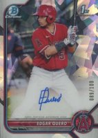 2022 Bowman Chrome Prospect Autographs #CPAEQ Edgar Quero Atomic Refractor Baseball Card