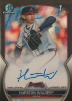 2023 Bowman Draft Chrome Prospect Autograph #CDAHWA Hurston Waldrep Black Baseball Card
