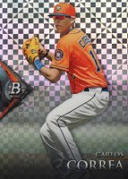 2014 Bowman Platinum Chrome Prospects #20 Carlos Correa Xfractor Baseball Card
