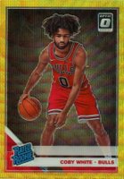 2019 Panini Donruss Optic #180 Coby White Gold Wave Basketball Card