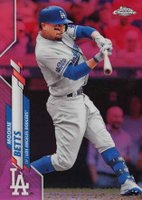 2020 Topps Chrome #100 Mookie Betts Pink Refractor Baseball Card