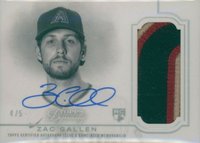 2020 Topps Dynasty Autographed Patch #ZG1 Zac Gallen Silver Baseball Card