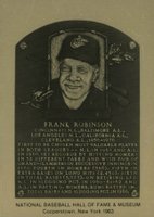 1981 Hall of Fame Metallic Plaque Cards # Frank Robinson Baseball Card
