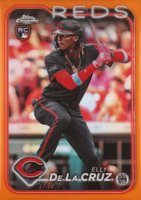 2024 Topps Chrome #44 Elly de La Cruz Orange Refractor Baseball Card