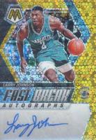 2023 Panini Mosaic Fast Break Autographs #FBLAR Larry Johnson Gold Basketball Card