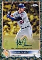 2022 Topps Gilded Collection Topps Chrome Gold Etch Autographs #PA Pete Alonso Blue Baseball Card