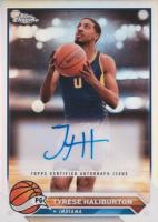 2023 Topps Chrome Topps Chrome Autographs #CGTH Tyrese Haliburton Refractor Basketball Card