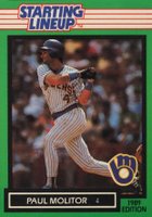 1989 Kenner Starting Lineup # Paul Molitor Baseball Card