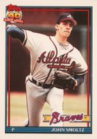 1991 Topps Tiffany #157 John Smoltz Baseball Card