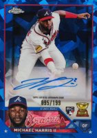 2023 Topps Chrome Update Sapphire Edition Autograph #MH Michael Harris II Baseball Card