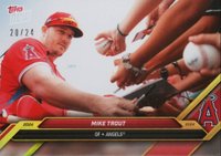 2024 Topps Now Road to Opening Day #OD111 Mike Trout Gold Foil Baseball Card