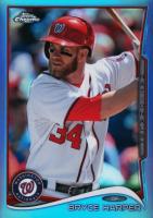 2014 Topps Chrome #150 Bryce Harper Batting-Blue Refractor Baseball Card