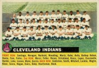 1956 Topps #85gL Cleveland Indians Team Gray back-Left Baseball Card