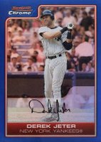 2006 Bowman Chrome #65 Derek Jeter Blue Refractor Baseball Card