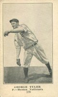 1917 Standard Biscuit #176 George Tyler Baseball Card