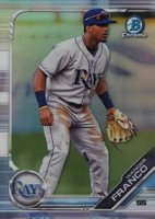 2019 Bowman Draft #BDC93 Wander Franco Chrome-Fielding-Refractor Baseball Card