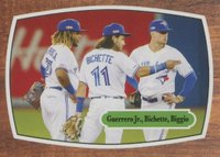 2020 Topps Throwback Thursday #130 Bo Bichette/Cavan Biggio/Vladimir Guerrero Jr. Baseball Card