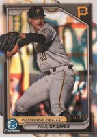 2024 Bowman Chrome Prospects #BCP125 Paul Skenes Lava Refractor Baseball Card