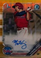 2019 Bowman Chrome Prospects Autographs #CPAMV Matt Vierling Gold Refractor Baseball Card