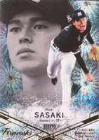 2023 BBM 2nd Version Fireworks #FW09 Roki Sasaki Gold Foil Baseball Card