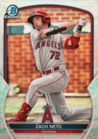 2023 Bowman Chrome Prospects #BCP64 Zach Neto Lunar Glow Refractor Baseball Card