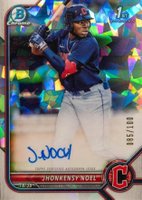 2022 Bowman Chrome Prospect Autographs #CPAJN Jhonkensy Noel Atomic Refractor Baseball Card