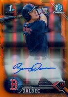 2016 Bowman Draft Chrome Draft Picks Autographs #CDABD Bobby Dalbec Orange Refractor Baseball Card
