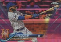 2018 Topps Chrome Update #HMT29 Amed Rosario Pink Refractor Baseball Card