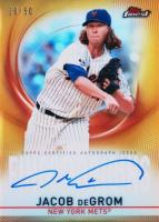 2019 Finest Finest Origins Autograph #JD Jacob DeGrom Gold Refractor Baseball Card