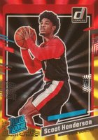 2023 Panini Donruss #250 Scoot Henderson Holo Red and Gold Laser Basketball Card