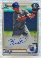 2020 Bowman Chrome Prospect Autographs #CPABWJ Bobby Witt Jr. Refractor Baseball Card