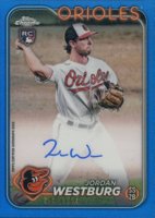 2024 Topps Chrome Rookie Autographs #RAJWE Jordan Westburg Blue Refractor Baseball Card