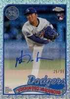2024 Topps Silver Pack 1989 Chrome Promo #YY Yoshinobu Yamamoto Update-Autograph Baseball Card