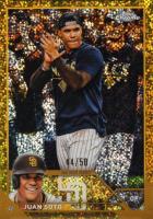 2023 Topps Chrome #100 Juan Soto SP-Gold Speckle Refractor Baseball Card