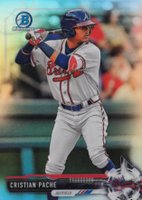 2017 Bowman Draft #BDC40 Cristian Pache Chrome-Refractor Baseball Card